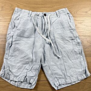 Lucky Brand Shorts Men 32x10 Linen Bermuda Summer Outdoor Travel Beach Resort